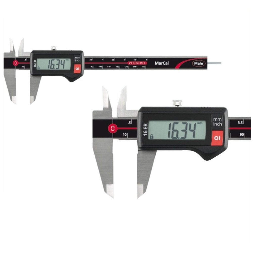Mahr 4103205 MarCal 16 ER Digitaler Messschieber ohne Reibrad, 0-200 mm Reichweite