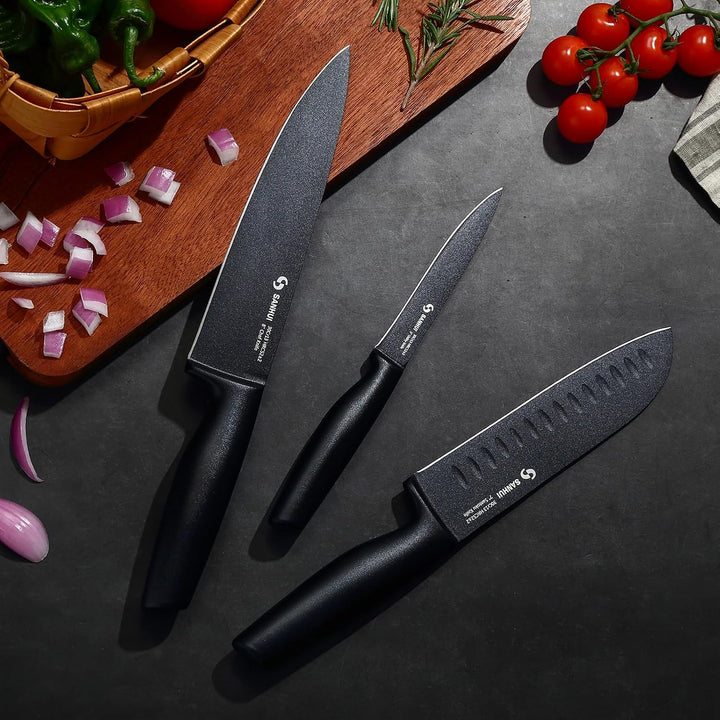 Messerset 3-teilig – ultrascharfes Kochmesserset,Ergonomischer Griff