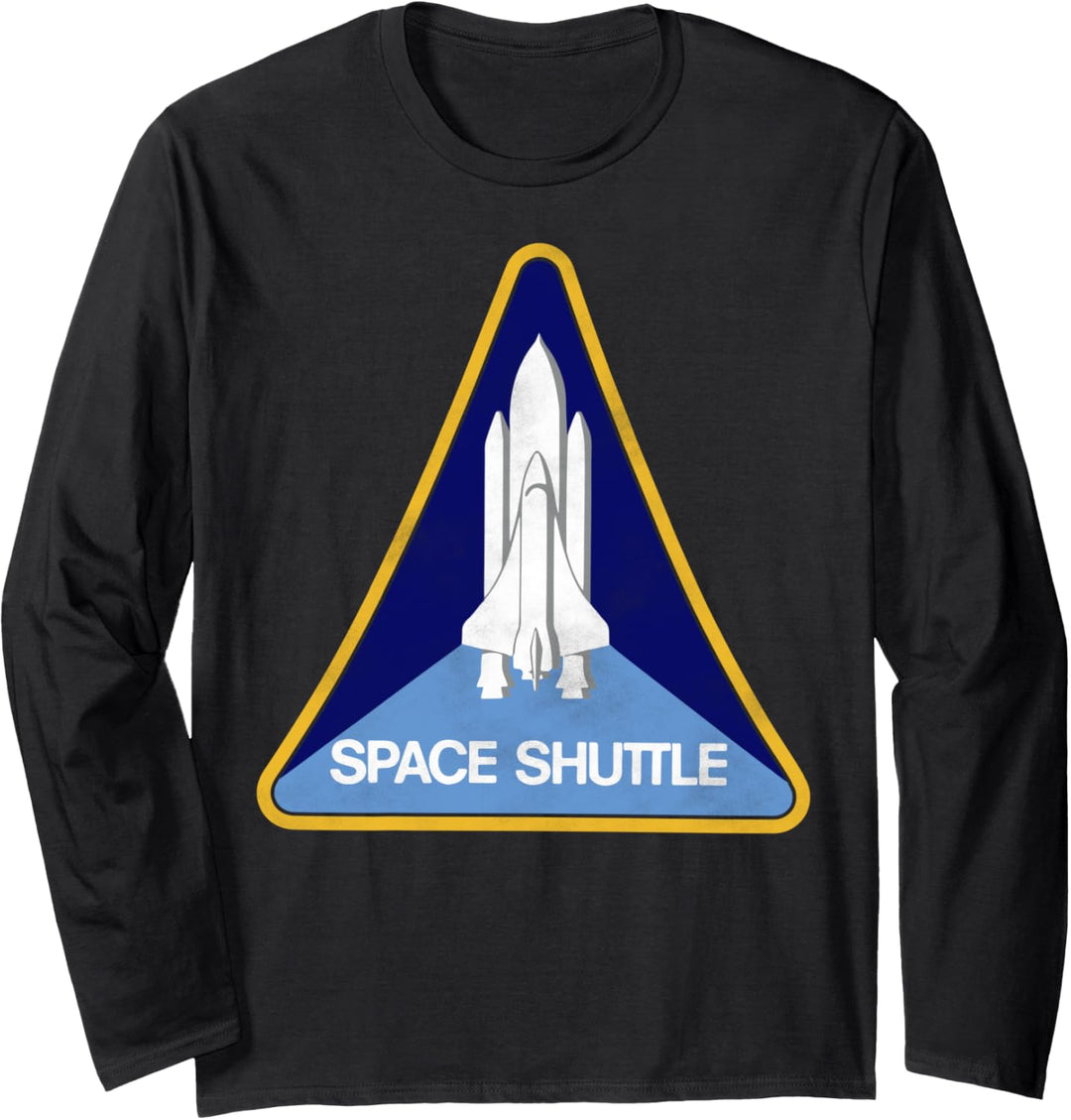 NASA Space Shuttle Skinny Triangle Patch Langarmshirt