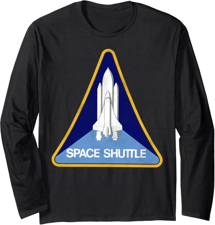 NASA Space Shuttle Skinny Triangle Patch Langarmshirt