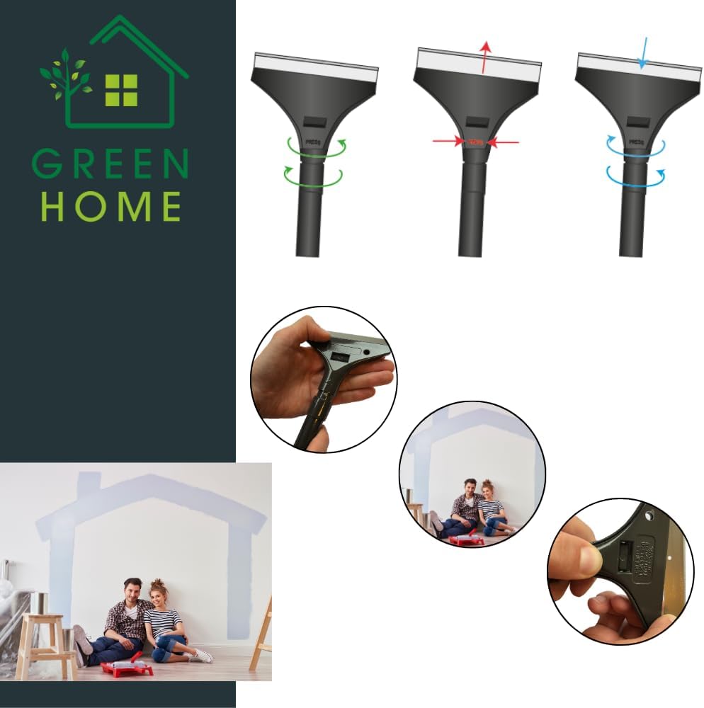 Green Home - Farbschaber PREMIUM 30 cm Tapetenschaber [Schnellwechselvorrichtung] - 100 mm inkl. 5 E