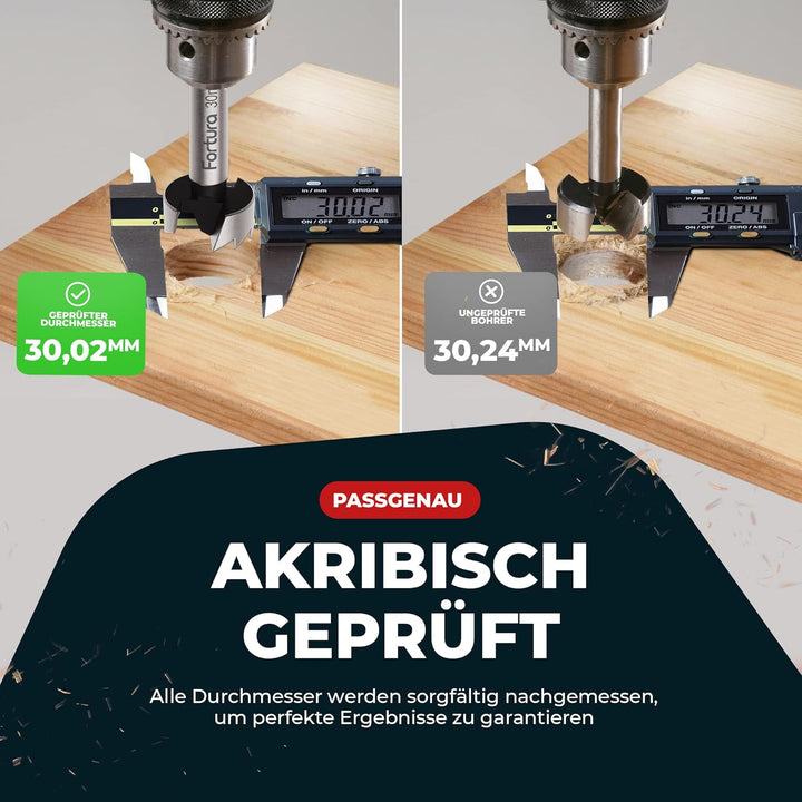 Fortura Forstnerbohrer set Ø10-50mm / Holzbohrer/Forstnerbohrer/Holzbohrer set/Lochbohrer/Bohrer set