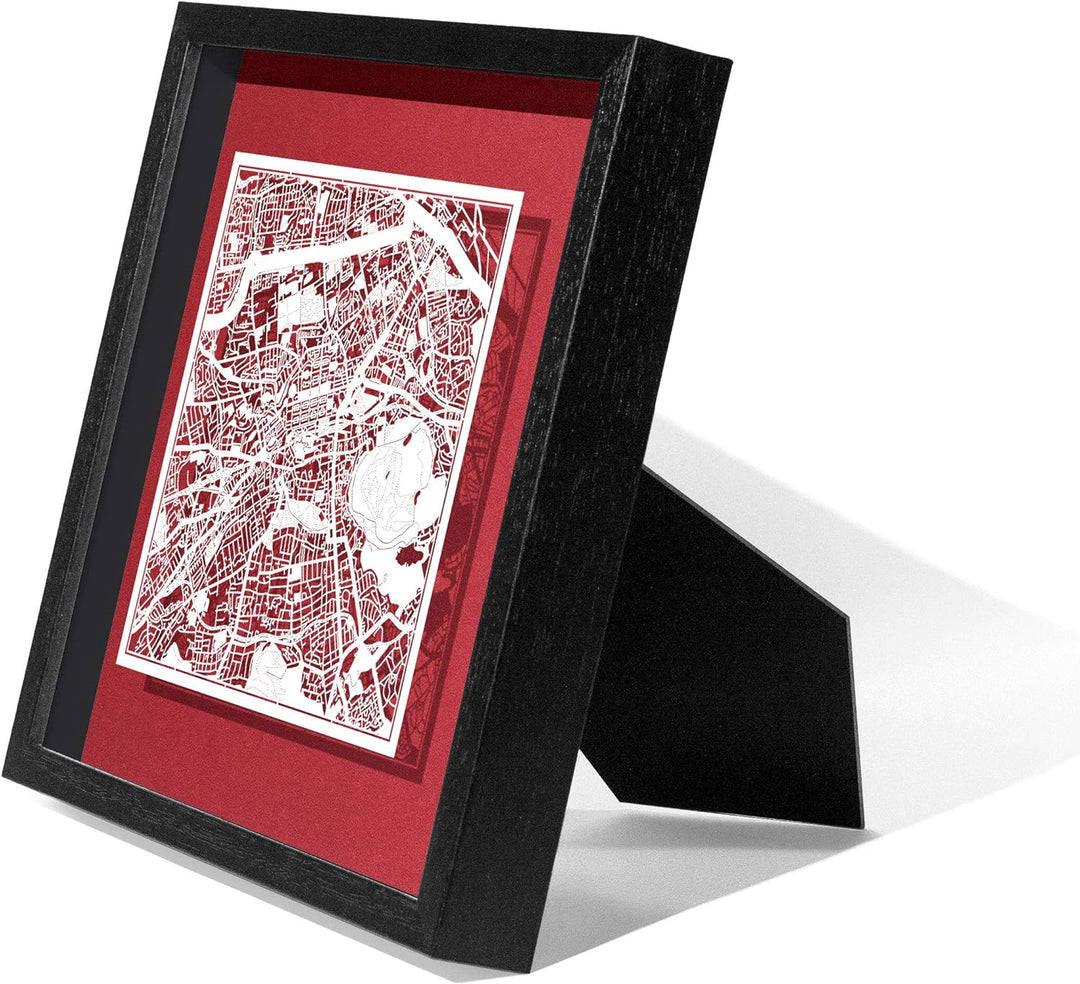 O3 DESIGN STUDIO - Marco de Papel para mapas, 22,8 x 22,8 cm, en Caja de Regalo, Fondo, autocambiant