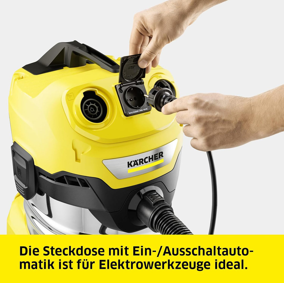 Kärcher WD 4 P S V-20/5/22 Nass-& Trockensauger, 20 l Edelstahlbehälter, 1000 W, 5 m Kabel, 2,2 m Sa