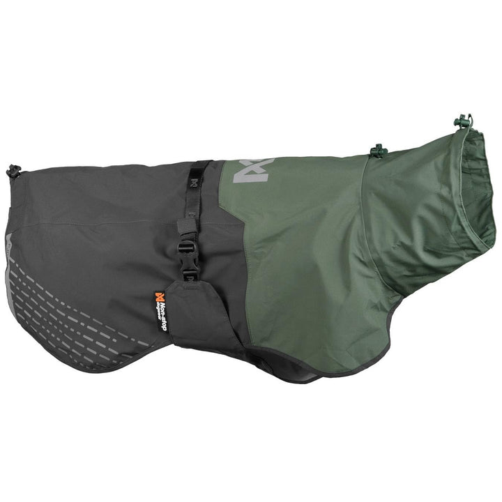 Non-stop dogwear Fjord Raincoat Grey/Green |2963| Regenschutz, Grösse:55 55 cm