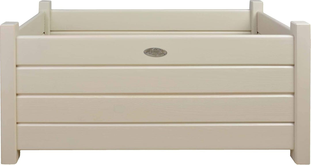 Esschert Design Fallen Fruits CF32G – Rechteckiger Pflanzkübel (2er-Set) Weiss, Weiss