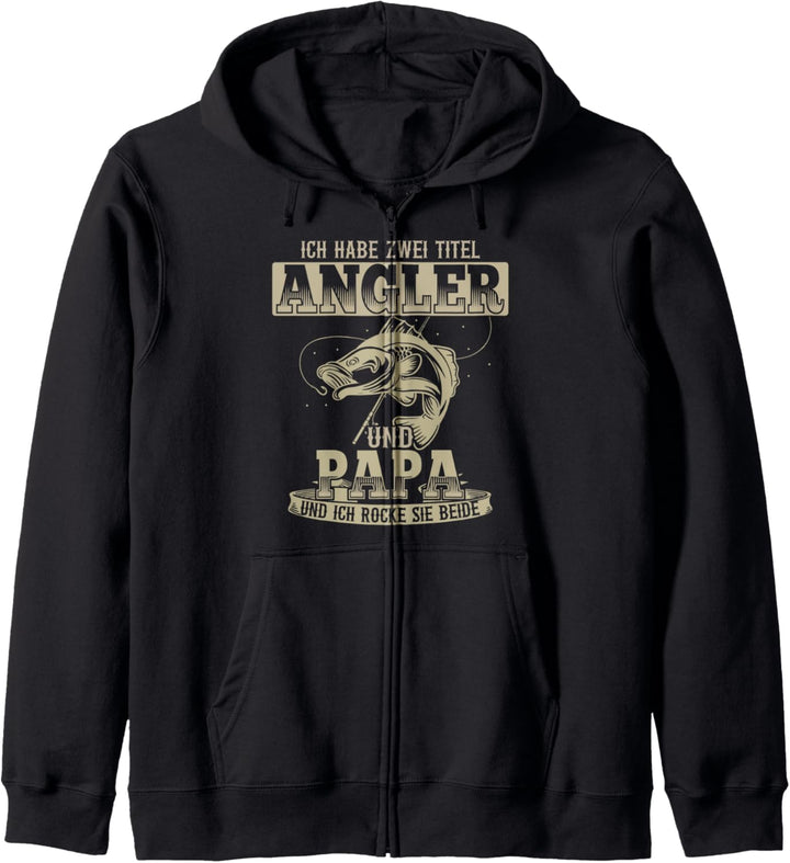 Ich habe zwei Titel Angler und Papa Hecht Mann Carp Fishing Kapuzenjacke