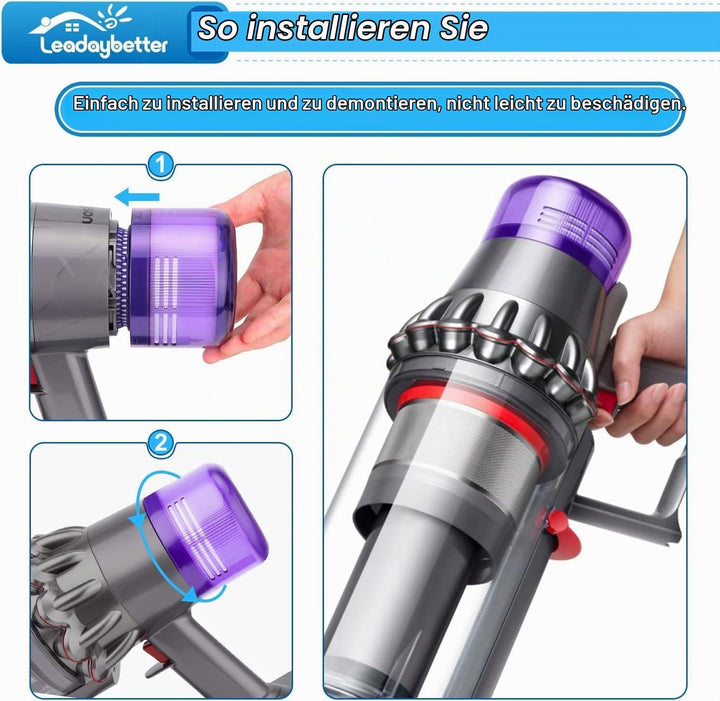 3 Stück Ersatzteile Filter für Dyson V11 V15 SV14 SV22 Absolute Animal Extra Pro Detect Torque Drive