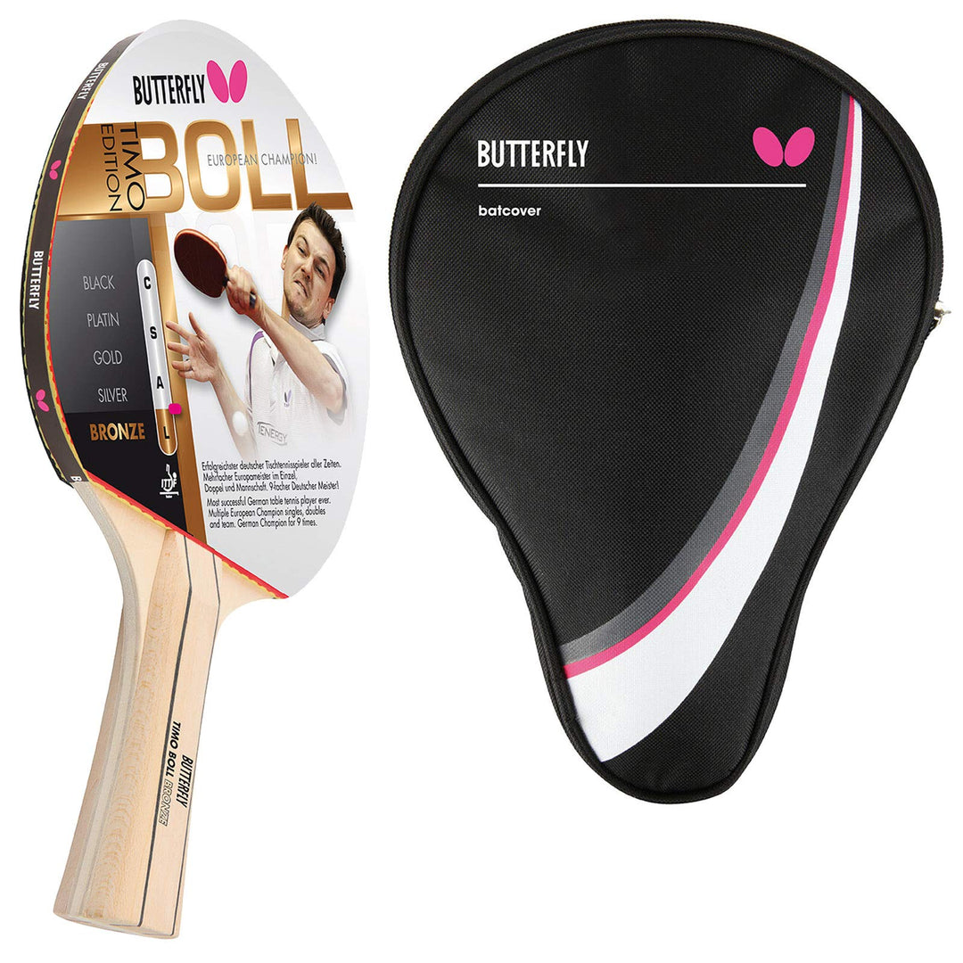 Butterfly Timo Boll Bronze Tischtennisschläger + Tischtennishülle Drive Case | Tischtennisschlägerse