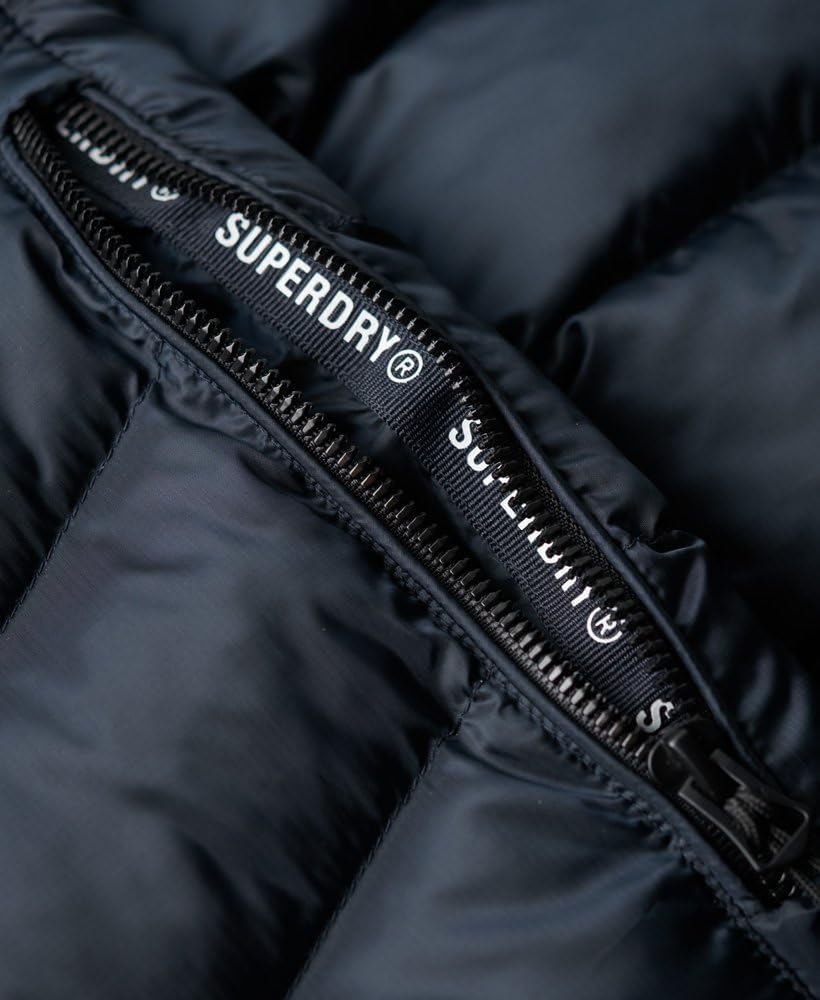 Superdry Damen Kapuzenjacke mit Fuji-polsterung Jacke 38 finster marineblau, 38 finster marineblau