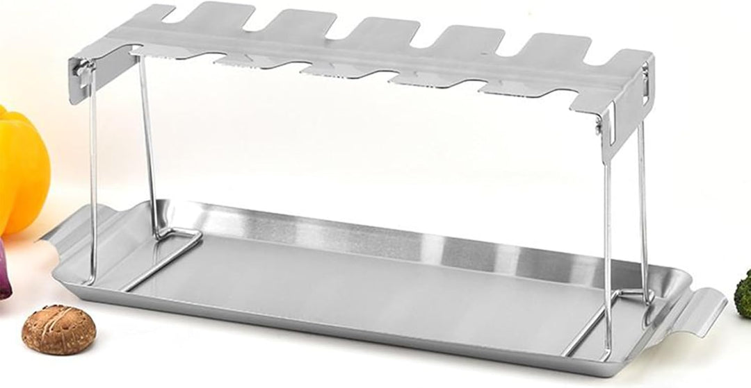 Hühnerschenkel Halter Für Grill - Edelstahl Grillrost Für Hähnchenkeulen & Smoker - Edelstahl Rostha