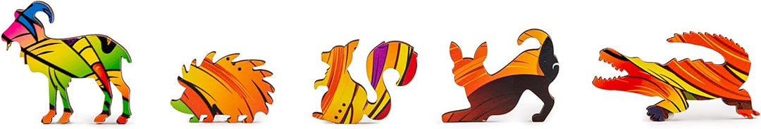 WOODVIO - Holzpuzzle für Erwachsene und Kinder - Yorkie, Fantasy-Puzzle in Tierform, 172 einzigartig