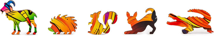 WOODVIO - Holzpuzzle für Erwachsene und Kinder - Yorkie, Fantasy-Puzzle in Tierform, 172 einzigartig