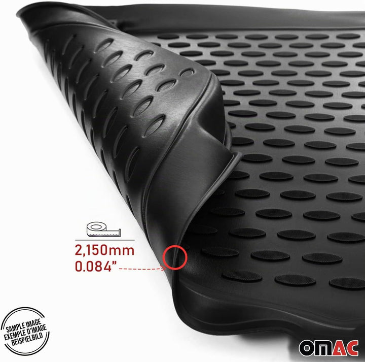 OMAC Gummimatten Fussmatten für Dodge RAM 1500 2500 3500 Quad Cab 2012-2018 4X Fussmatten / Schwarz