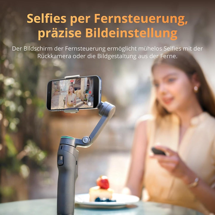 DJI Osmo Mobile 8P Vlog Combo mit Mic Mini 2 (1 TX+1 Mobile RX+Ladeschale), 360°-Schwenk Smartphone