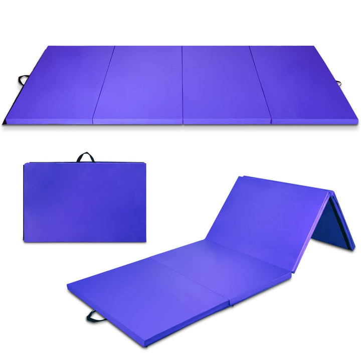 GOPLUS Weichbodenmatte, Yogamatte rutschfest mit Klettverschlüssen &amp; Tragegriffen, 300x116x5 cm Gymn