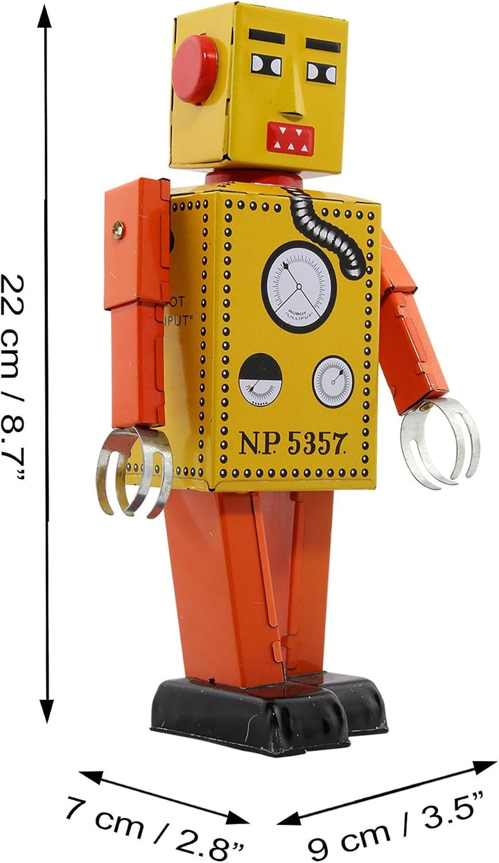 Freak Scene Superfreak Roboter - Roboter Liliput - Blechroboter - Retro Blechspielzeug Gelb, Gelb