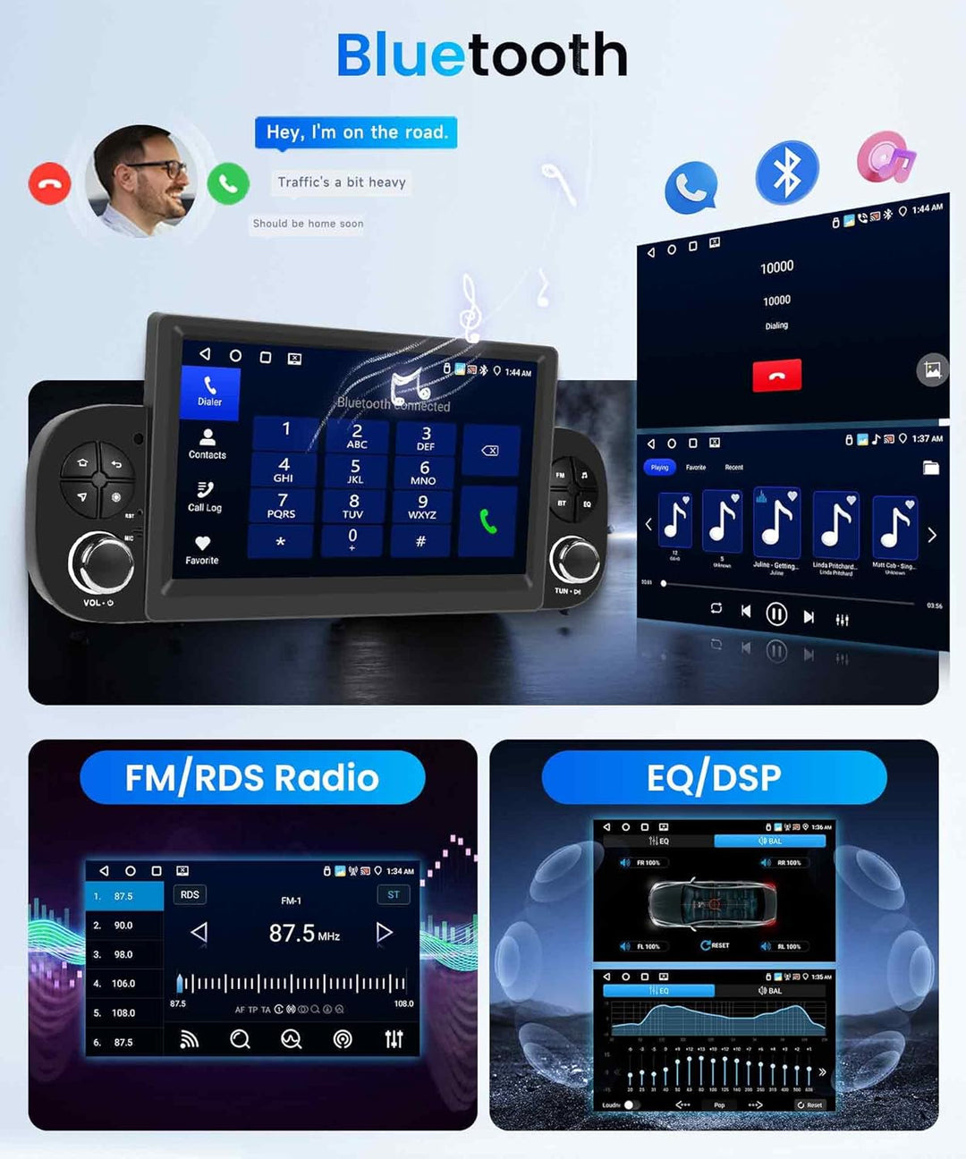 4G+64G 7 Zoll Android Autoradio für FIAT Panda 2013-2020 Wireless Carplay Rimoody Stereo Auto mit An