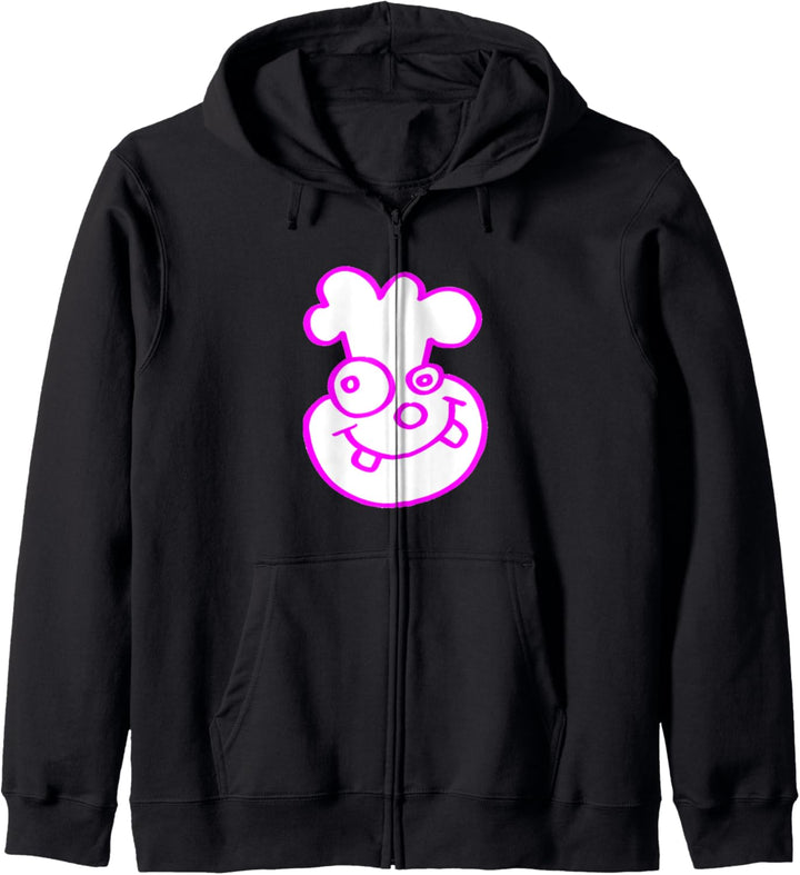 Lustiges rosa Gesicht Kapuzenjacke
