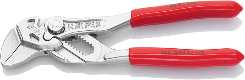 KNIPEX Zangenschlüssel (250 mm) 86 05 250 & 86 03 125 Mini-Zangenschlüssel Zange und Schraubenschlüs