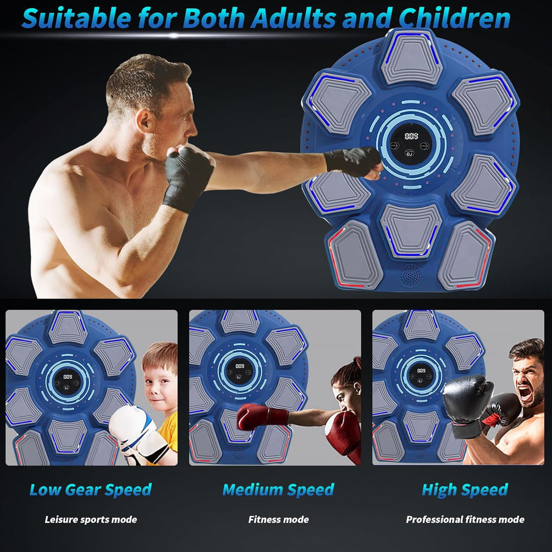 Music Boxing Machine für Erwachsene, Wandmontierte LED Licht Bluetooth Musikboxing Maschine Blau-8 S
