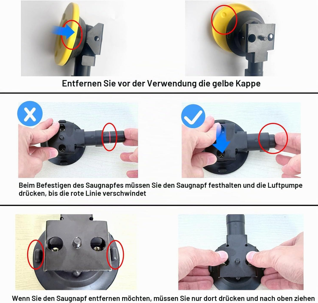 Metallstarke Pump-Saugnapfhalterung, kompatibel mit Starlink Mini – Hochleistungs-Saugnapf für die M