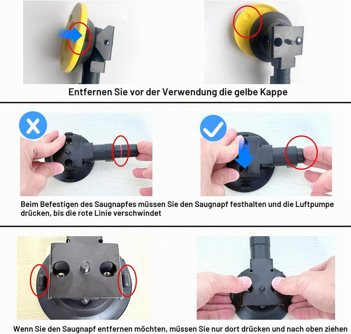 Metallstarke Pump-Saugnapfhalterung, kompatibel mit Starlink Mini – Hochleistungs-Saugnapf für die M