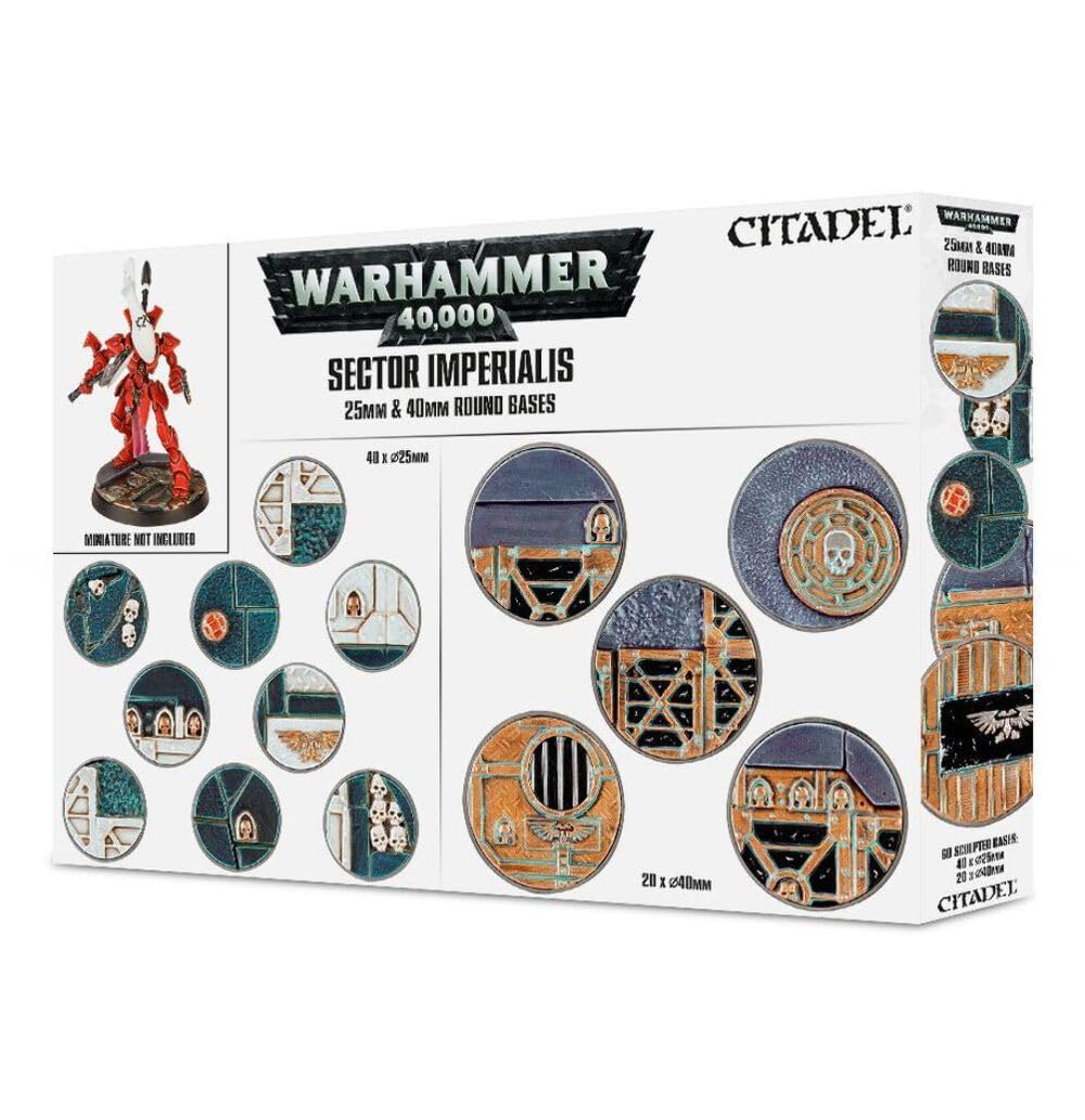 Games Workshop 99120199040 Actionfigur Ector Imperialis Twenty Round Bases, 25/40 mm