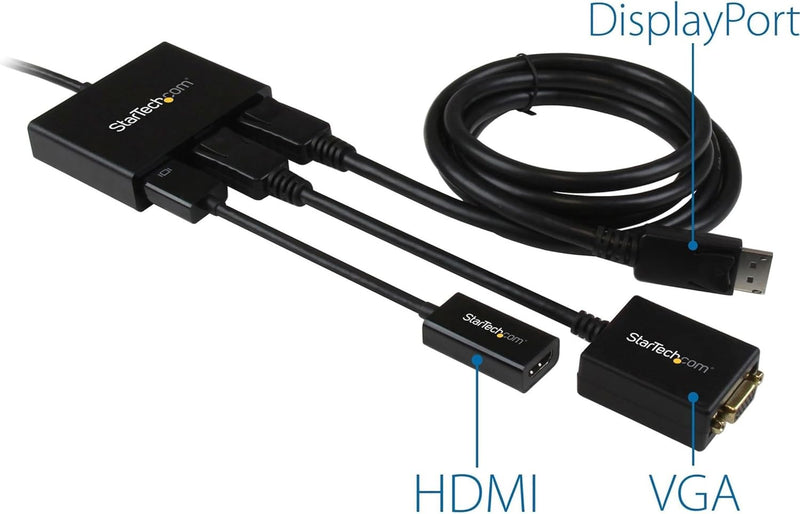 StarTech.com 3-Port Multi-Monitor DisplayPort Adapter, DP auf 3x DisplayPort 1.2 Splitter, Dual 4K 3