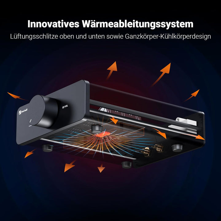 Fosi Audio V3 Mini Verstärker, 300Wx2 Stereo Verstärker Hifi mit TPA3255 Amp Chip & Austauschbare Op