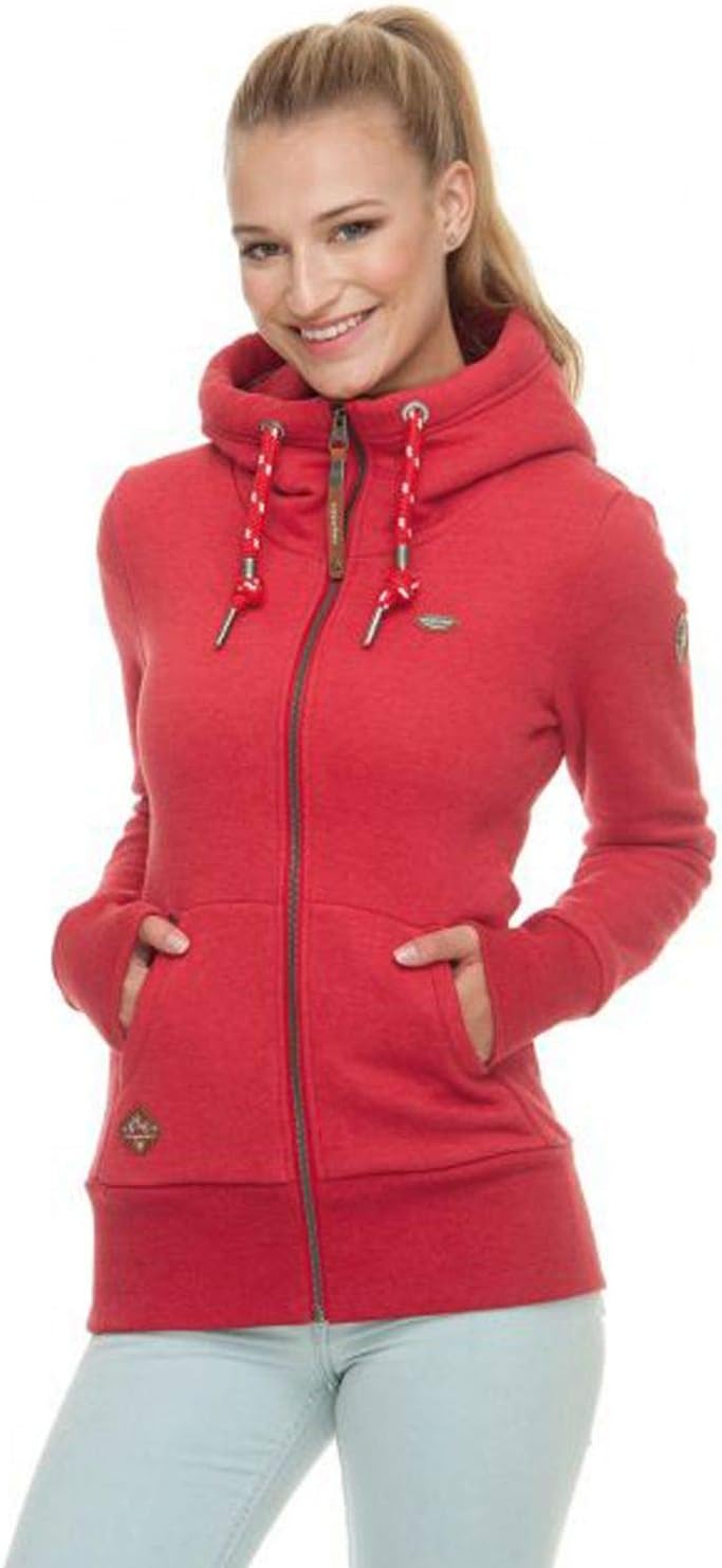 Ragwear Damen Sweatshirtjacke Neska Zip rot - S