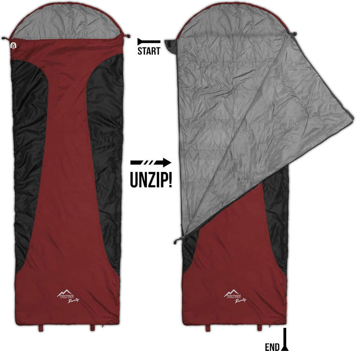 normani Ultralight Schlafsack Runty KOMPAKTE GRÖssE! 3D Mikrofaser Microtech Füllung, wasserdichter