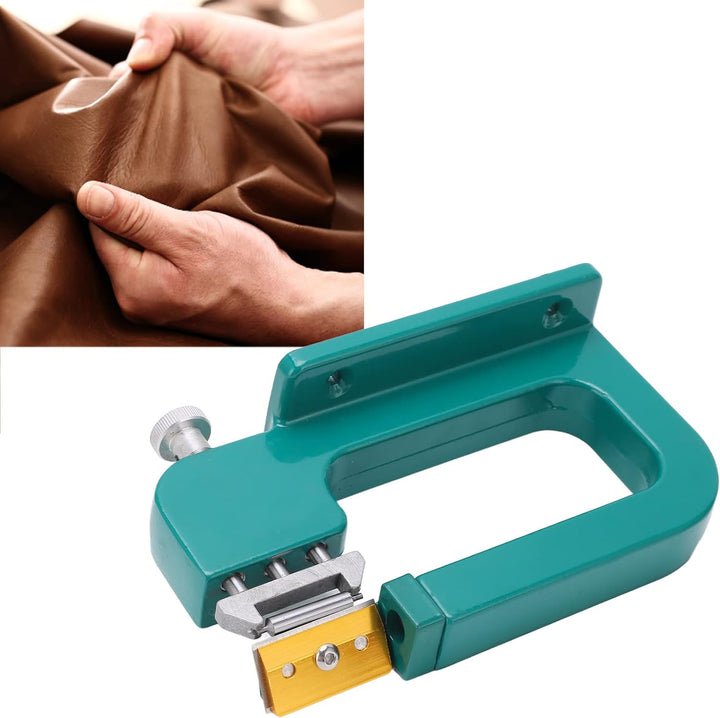 Lederspalter-Schäler-Set, Lederspaltmaschine mit 5 Klingen, 3 Schraubenschlüsseln und 3 Rollen, Lede