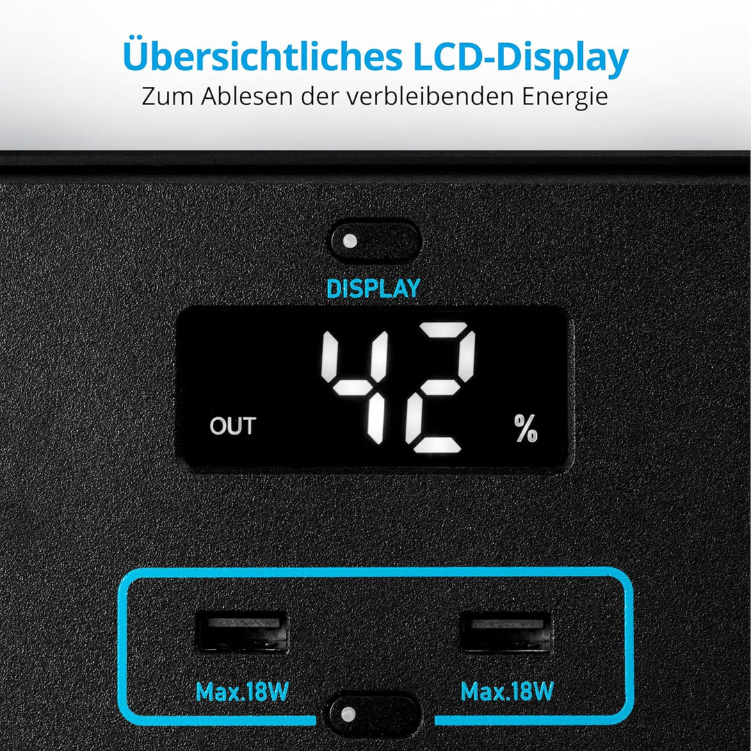 MEDION Power Station S69500 (MD46500), Premium LifePo4 Akkupack, 5 Ausgänge zum Laden, 518 Wh Kapazi