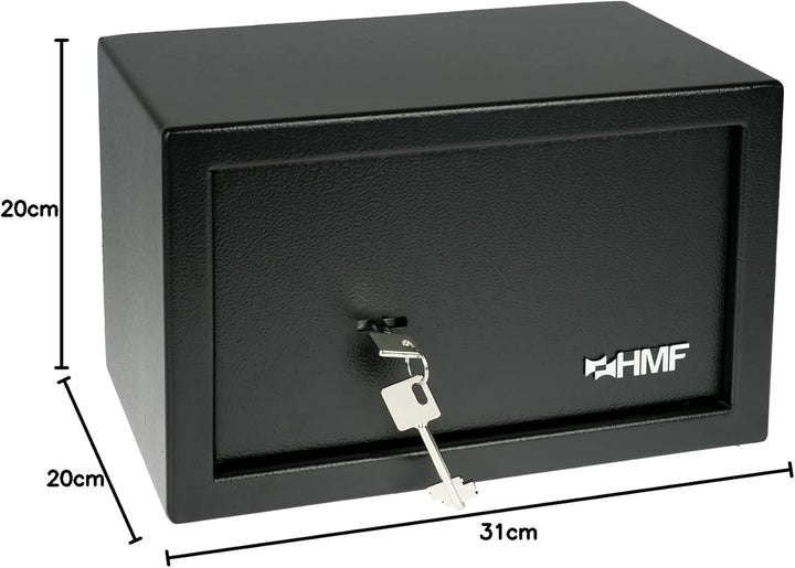 HMF 49200-02 Tresor Möbeltresor Doppelbartschloss, 31,0 x 20,0 x 20,0 cm, schwarz 31 x 20 x 20 cm Sc