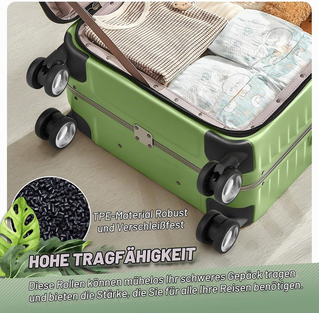 8 PCS Kofferrollen Ersatzrollen Ersatzkit Verschleissfeste Koffer Rollen Ersatz Leise und Langlebige