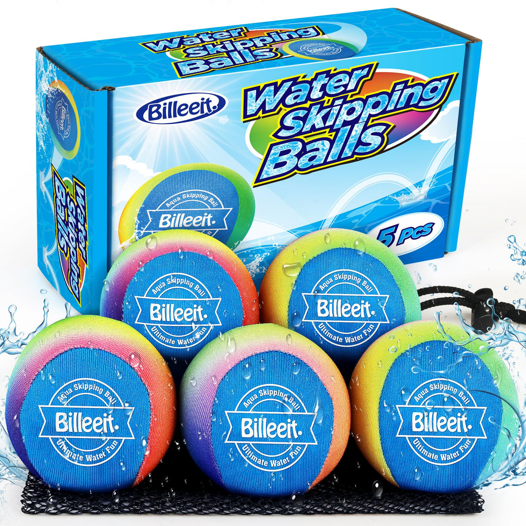Water Skipping Balls Set Series Azure Vortex Play, 5 Runde Bälle