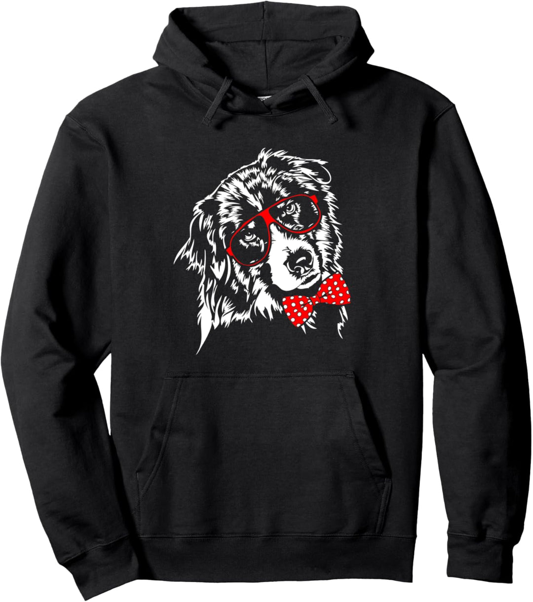 Lustiger Aussie Australian Shepherd Brille Hund Hunde Pullover Hoodie