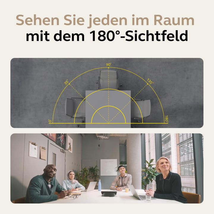 Jabra PanaCast 50 Videokonferenz Kamera Panorama Webcam 4K mit Videokonferenzsystem für kleine & mit