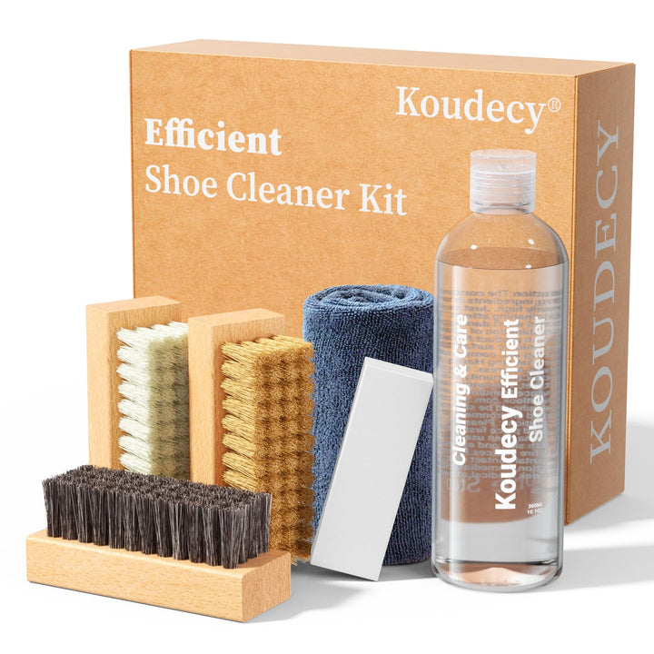 Schuhputzsets Sneaker Cleaner – 300ML Weisse Sneaker Reiniger mit 3 Schuhbürste, Radiergummi und Han
