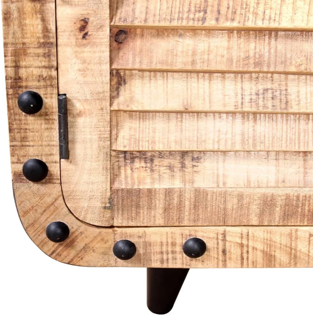 vidaXL TV-Schrank Fernsehtisch HiFi Lowboard Raues Mangoholz 120 x 30 x 50 cm