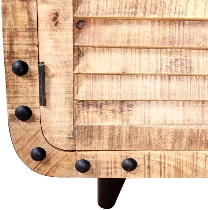vidaXL TV-Schrank Fernsehtisch HiFi Lowboard Raues Mangoholz 120 x 30 x 50 cm
