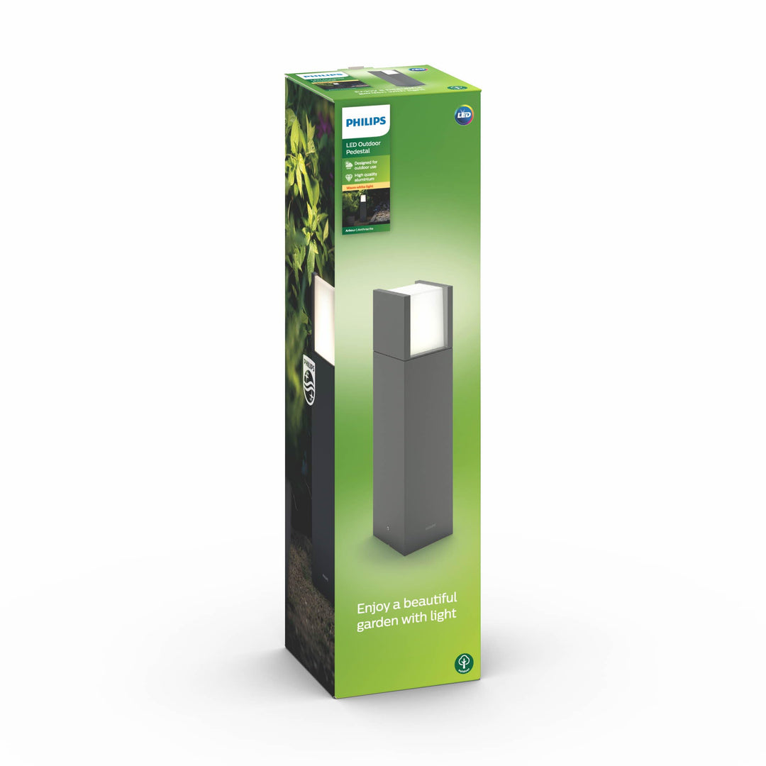 Philips myGarden Arbour LED Sockelleuchte, 1x6W, Aluminium Ohne Bewegungsmelder 1-flammig Sockelleuc