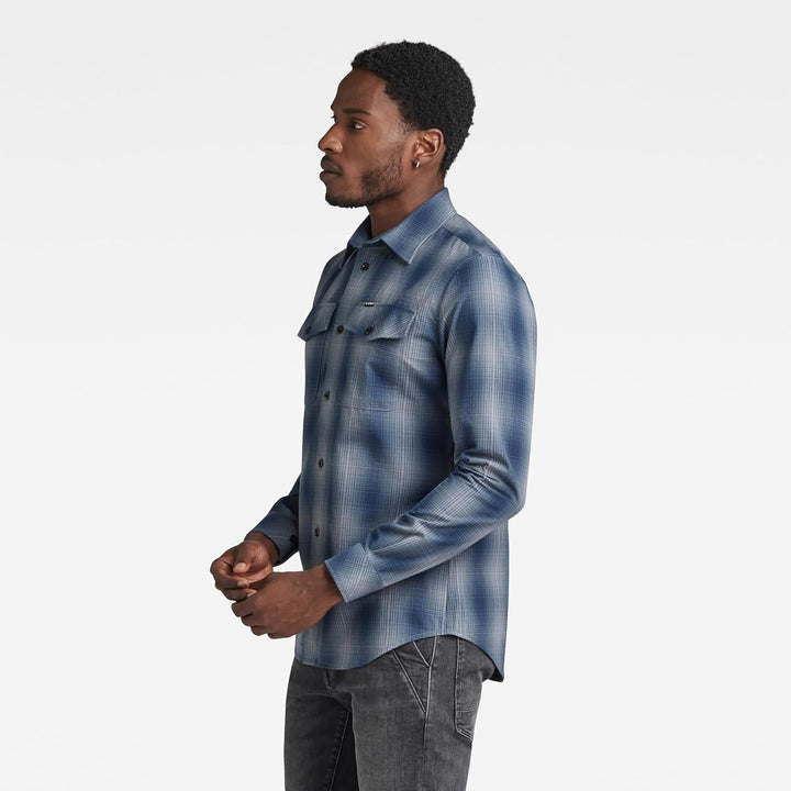 G-STAR RAW Herren Marine Slim Shirts XS Mehrfarben (Rank Blue Vanderbilt Check D20165-d412-g092), XS