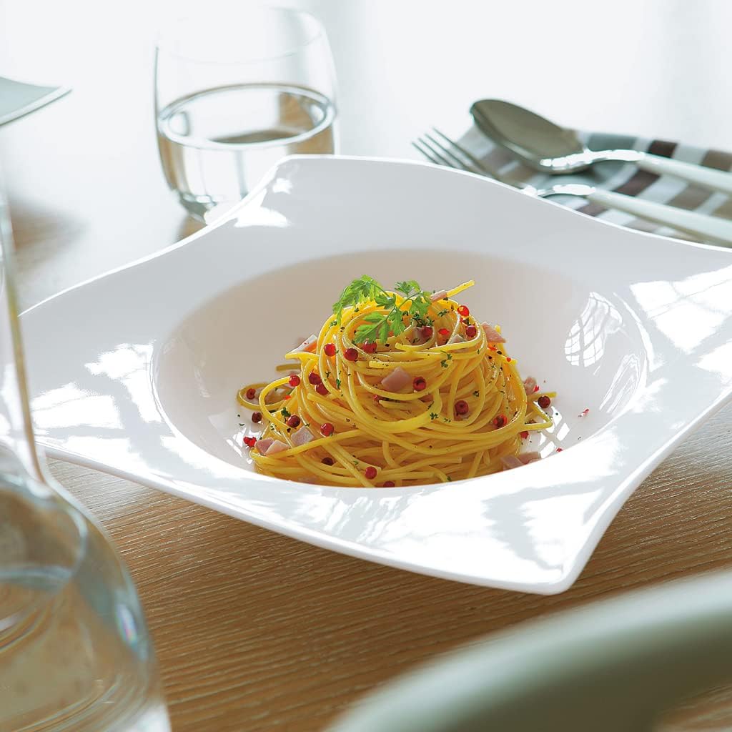 Villeroy & Boch NewWave Pastateller, 28 cm, Premium Porzellan, Weiss Pastateller 28 cm, Pastateller
