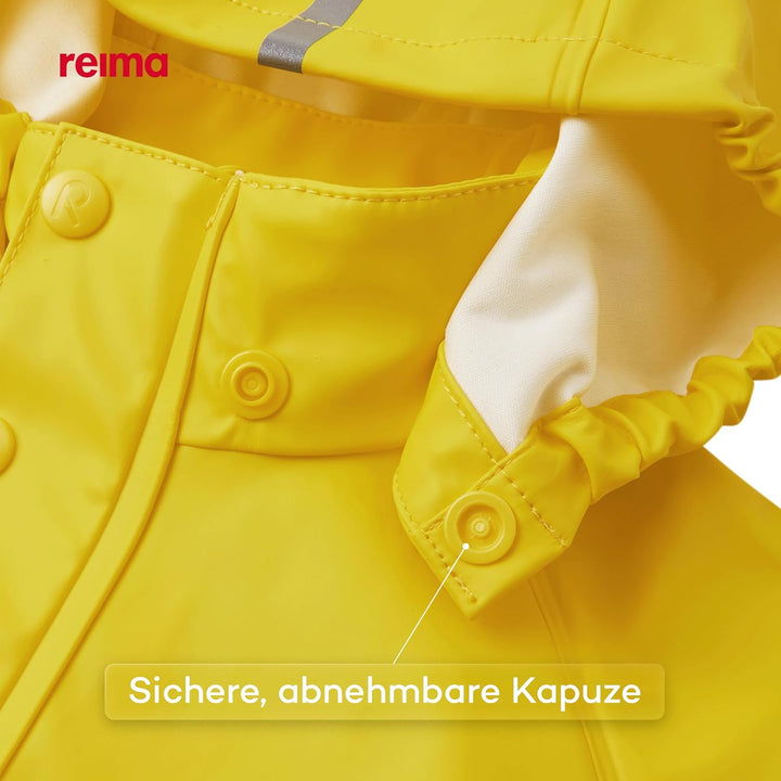 Reima Lampi Regenjacke Kinder Wasserdicht - Reissverschluss vorne Jacken für Jungen, Mädchen, Abnehm