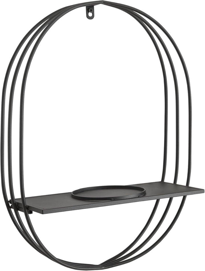 [en.casa] Wandregal mit einem Blumentopf Vestby schwebendes Pflanzenregal aus Metall Blumenregal hän