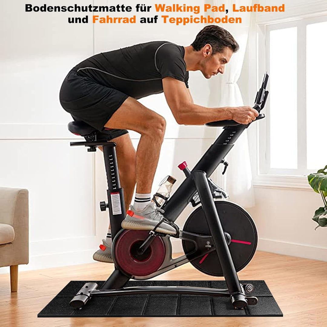 Laufbandmatte, Bodenschutzmatte 140x60 cm Faltbar, Hochdichte PVC zur Schalldämmung & Stossdämpfung,