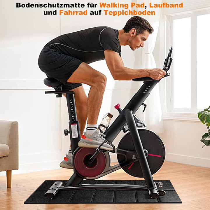 Laufbandmatte, Bodenschutzmatte 140x60 cm Faltbar, Hochdichte PVC zur Schalldämmung & Stossdämpfung,