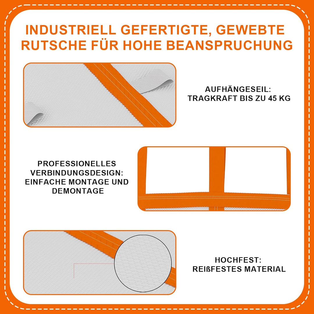 Schuttrutsche 6m, Bauschutt Fallschlauch aus reissfestem PP-Gewebe, mit 8 Bindschnüren, Staubarm, pl